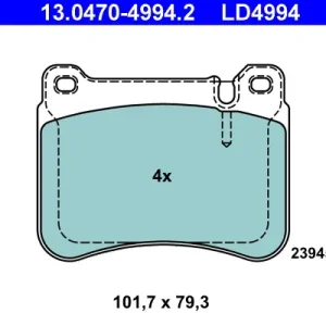 ATE 13.0470-4994.2 - Bremsbelagsatz, Scheibenbremse - ATE Ceramic Mega-Angebot