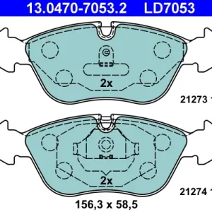 Angebot ATE 13.0470-7053.2 - Bremsbelagsatz, Scheibenbremse - ATE Ceramic