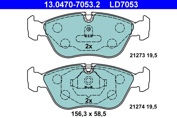 Angebot ATE 13.0470-7053.2 - Bremsbelagsatz, Scheibenbremse - ATE Ceramic