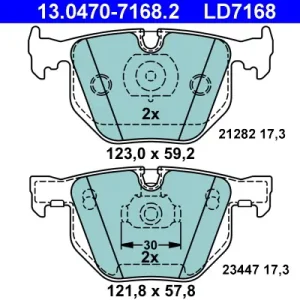 ATE 13.0470-7168.2 - Bremsbelagsatz, Scheibenbremse - ATE Ceramic Super-Preis