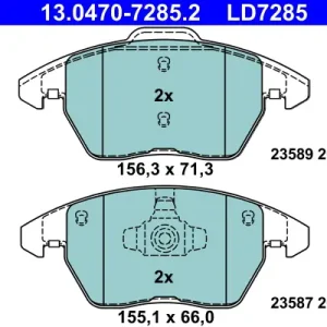 ATE 13.0470-7285.2 - Bremsbelagsatz, Scheibenbremse - ATE Ceramic Neu