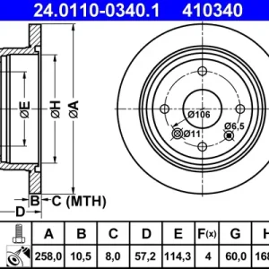 ATE 24.0110-0340.1 - Bremsscheibe Must-Have