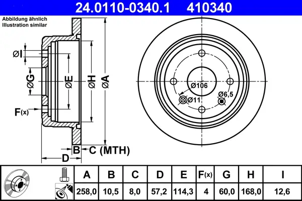 ATE 24.0110-0340.1 - Bremsscheibe Must-Have