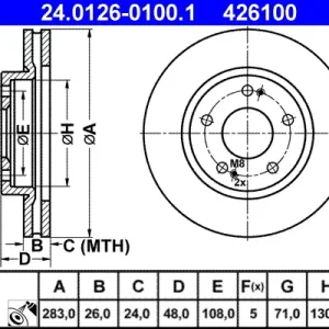 Neuheit ATE 24.0126-0100.1 - Bremsscheibe