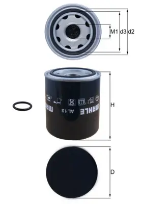 MAHLE AL 12 - Lufttrocknerpatrone, Druckluftanlage Markenprodukt