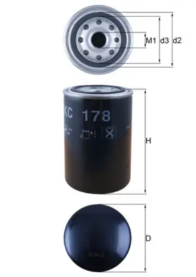 MAHLE KC 178 - Kraftstofffilter Neu
