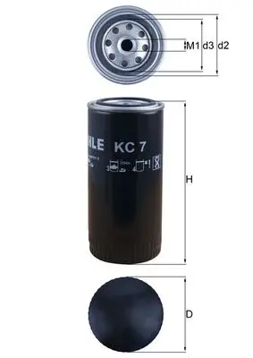 Begrenztes Angebot MAHLE KC 7 - Kraftstofffilter