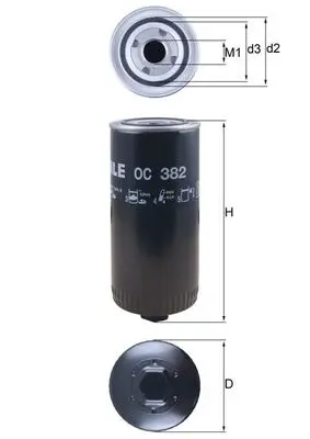 MAHLE OC 382 - Ölfilter Super-Preis