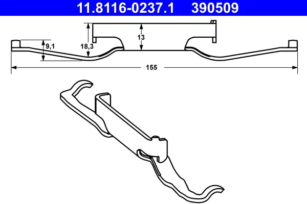 ATE 11.8116-0237.1 - Feder, Bremssattel Meistverkauft
