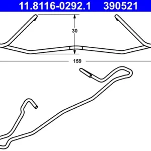 Letzte Chance ATE 11.8116-0292.1 - Feder, Bremssattel