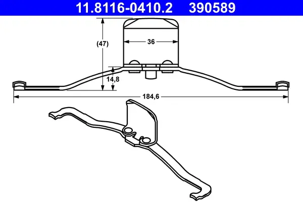 Wochenendangebot ATE 11.8116-0410.2 - Feder, Bremssattel