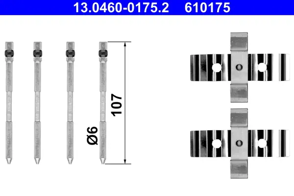 Schnäppchen ATE 13.0460-0175.2 - Zubehörsatz, Scheibenbremsbelag