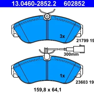 Expressversand ATE 13.0460-2852.2 - Bremsbelagsatz, Scheibenbremse