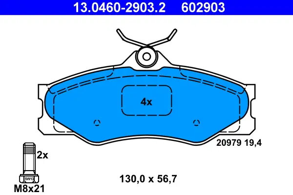 Preiswert ATE 13.0460-2903.2 - Bremsbelagsatz, Scheibenbremse