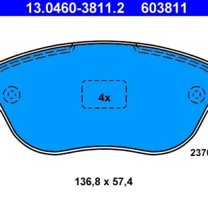 Letzte Chance ATE 13.0460-3811.2 - Bremsbelagsatz, Scheibenbremse