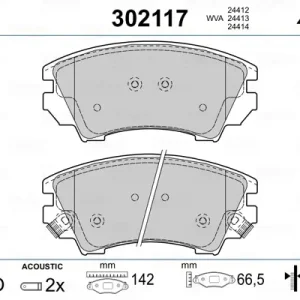 Aktuell VALEO 302117 - Bremsbelagsatz, Scheibenbremse - FIRST