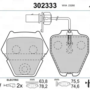 VALEO 302333 - Bremsbelagsatz, Scheibenbremse - FIRST Sonderangebot