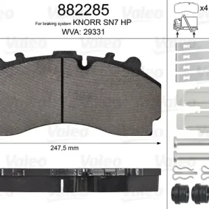 VALEO 882285 - Bremsbelagsatz, Scheibenbremse - OPTIPACK Markenware