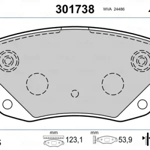 Preis Gesenkt VALEO 301738 - Bremsbelagsatz, Scheibenbremse - FIRST