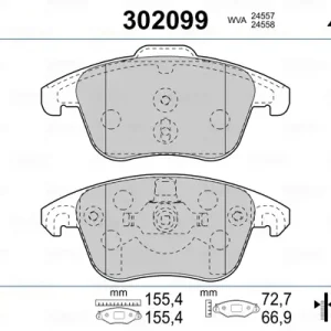 Must-Have VALEO 302099 - Bremsbelagsatz, Scheibenbremse - FIRST