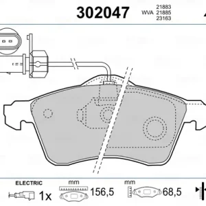 VALEO 302047 - Bremsbelagsatz, Scheibenbremse - FIRST Beliebt