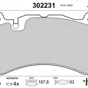 VALEO 302231 - Bremsbelagsatz, Scheibenbremse - FIRST Schnäppchen