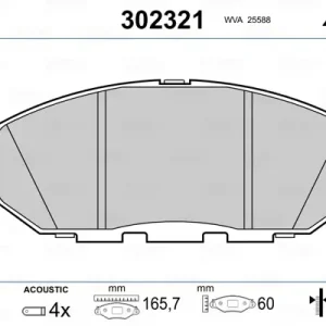 VALEO 302321 - Bremsbelagsatz, Scheibenbremse - FIRST Günstig
