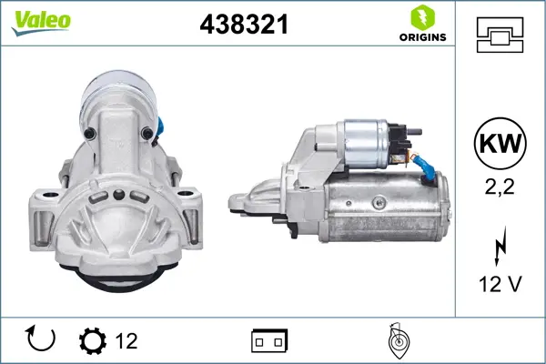 Bestpreis VALEO 438321 - Starter - VALEO ORIGINS NEW OE TECHNOLOGY