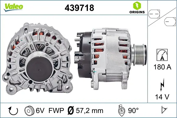 VALEO 439718 - Generator - VALEO ORIGINS NEW OE TECHNOLOGY Wochenendangebot