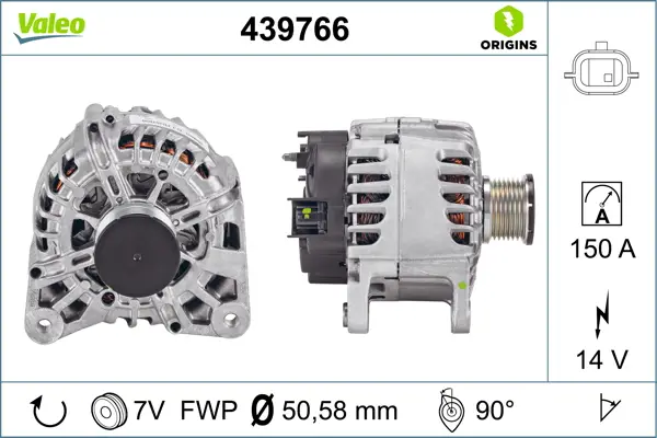 VALEO 439766 - Generator - VALEO ORIGINS NEW OE TECHNOLOGY Beliebt