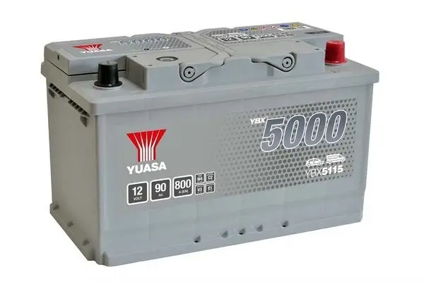Finale Aktion YUASA YBX5115 - Starterbatterie - YBX5000 Silver High Performance SMF Batteries 90Ah 800 A 12 V