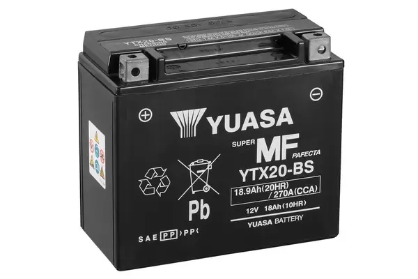 YUASA YTX20-BS - Starterbatterie - Maintenance Free 19Ah 270 A 12 V Highlight