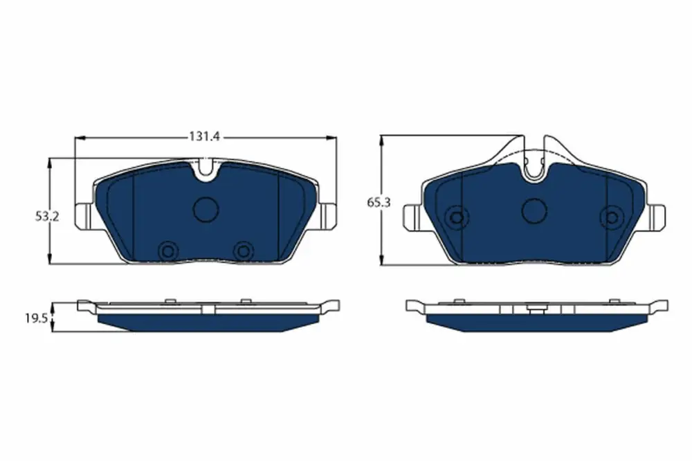 TRW GDB2038BTE - Bremsbelagsatz, Scheibenbremse - ELECTRIC BLUE Kracherpreis