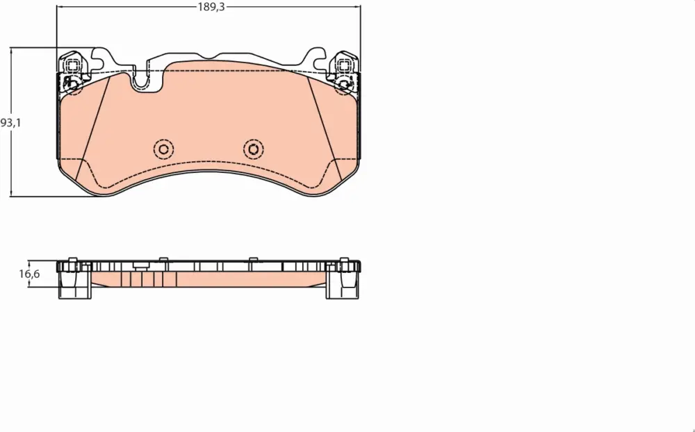 Must-Have TRW GDB2220 - Bremsbelagsatz, Scheibenbremse