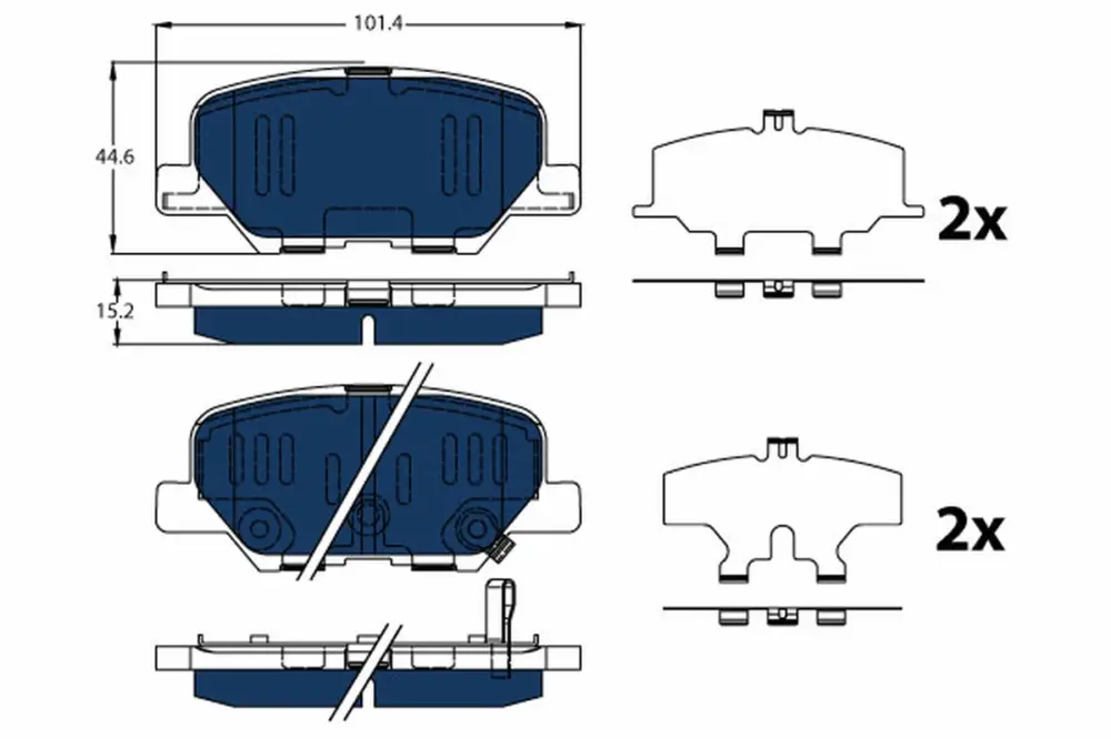 Direkt Vom Hersteller TRW GDB3583BTE - Bremsbelagsatz, Scheibenbremse - ELECTRIC BLUE