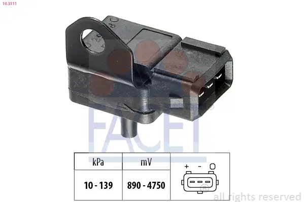 FACET 10.3111 - Luftdrucksensor, Höhenanpassung Neue Ware