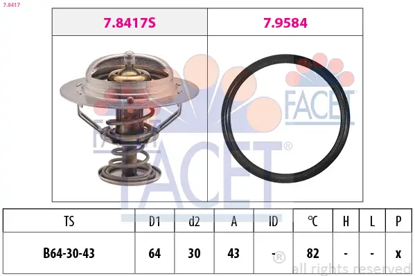 Rabatt FACET 7.8417 - Thermostat, Kühlmittel