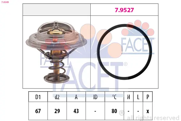FACET 7.8549 - Thermostat, Kühlmittel Solange Der Vorrat Reicht