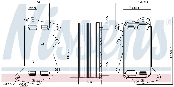 Preis Gesenkt NISSENS 90908 - Ölkühler, Automatikgetriebe - ** FIRST FIT **