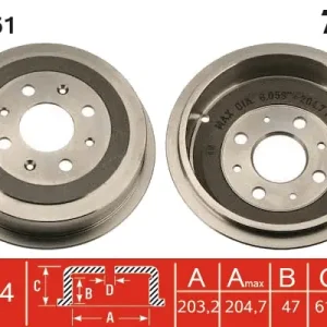 Schneller Versand TRW DB4361 - Bremstrommel
