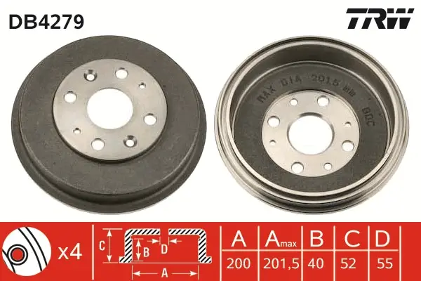 Highlight TRW DB4279 - Bremstrommel