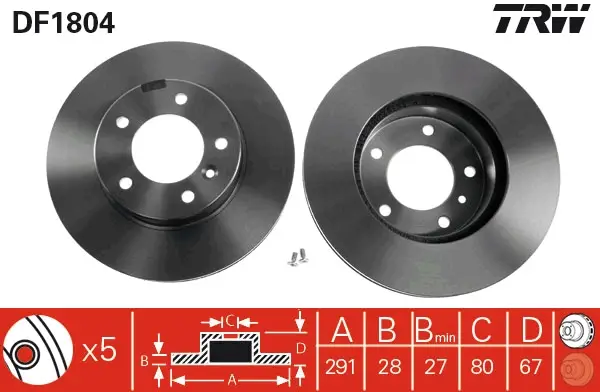 TRW DF1804 - Bremsscheibe Meistverkauft