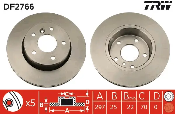 Saisonangebot TRW DF2766 - Bremsscheibe