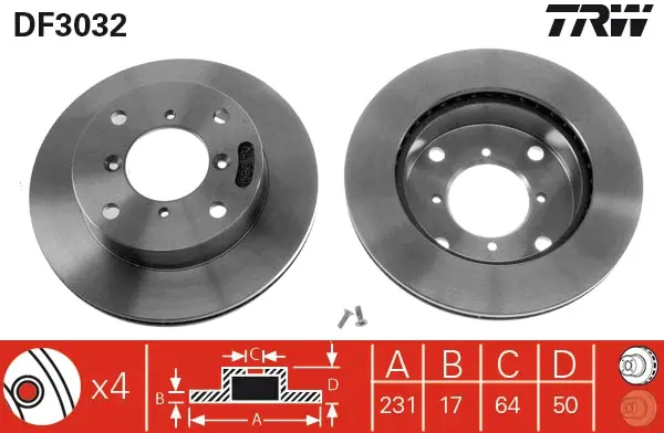 Knallerangebot TRW DF3032 - Bremsscheibe