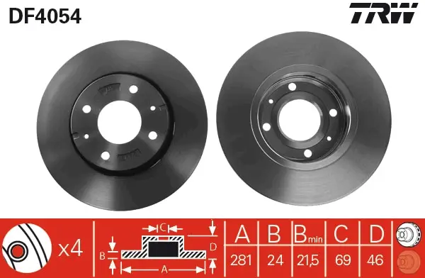 Beliebt TRW DF4054 - Bremsscheibe