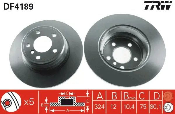 TRW DF4189 - Bremsscheibe Beliebt