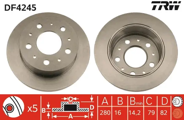 Knallerangebot TRW DF4245 - Bremsscheibe