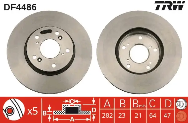 TRW DF4486 - Bremsscheibe Schnäppchen