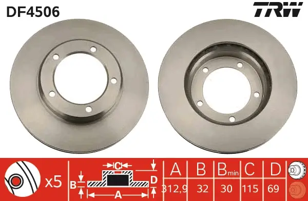 Direktkauf TRW DF4506 - Bremsscheibe