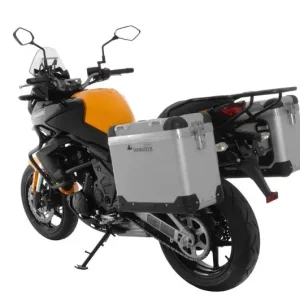 Motorrad Alukoffer System ZEGA Pro And-S 38/38 Liter mit Stahlträger schwarz für Kawasaki Versys 650 (2010-2014) Neu Im Sortiment
